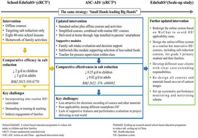 An mHealth-based school health education system designed to scale up salt reduction in China (EduSaltS): A development and preliminary implementation study
